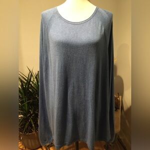 Banana Republic Blue Linen & Silk Long Sleeve Sweater XL Tall New With Tags